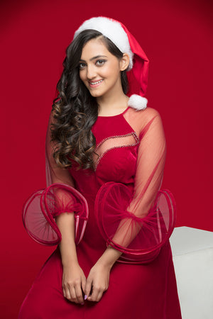 Christmas dress with sleeves