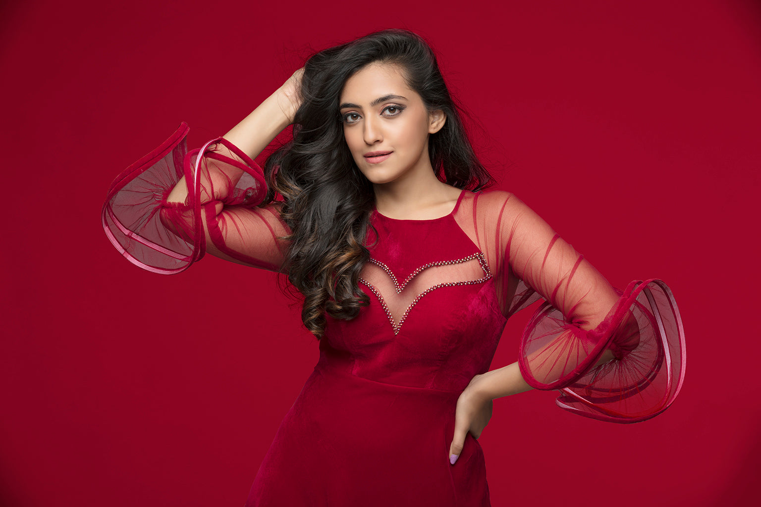 Christmas dress with sleev