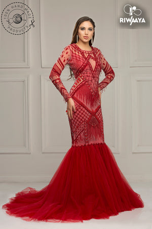 Designer Red wedding gowns