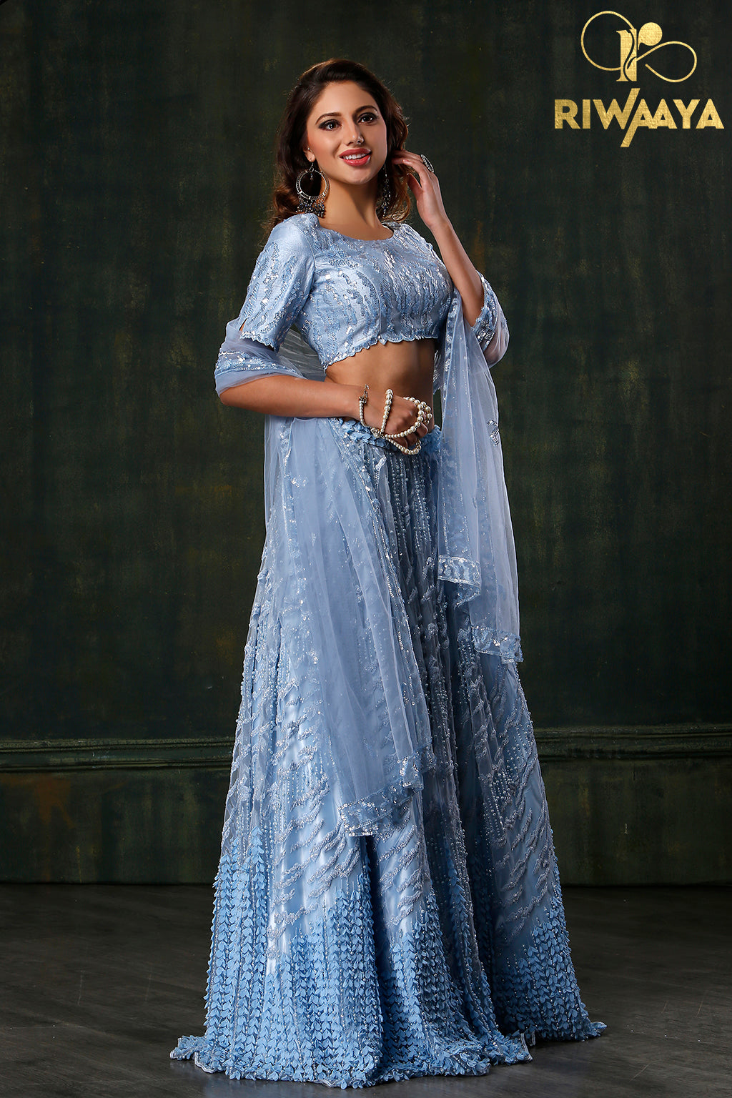 Blue Topaz - Blue Lehnga Choli