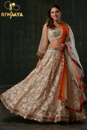 Sunehre Harf - Golden Lehenga Choli