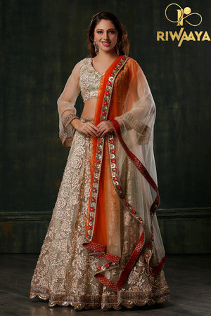 Sunehre Harf - Golden Lehenga Choli