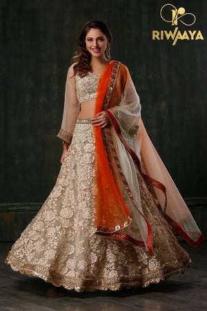 Sunehre Harf - Golden Lehenga Choli