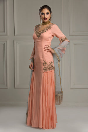 The Sharaarat - Peach Gown