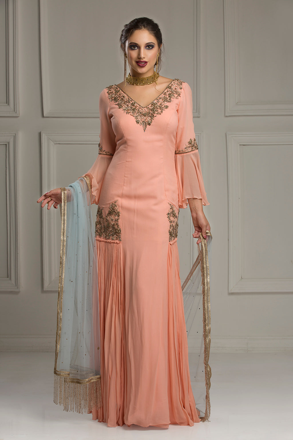 The Sharaarat - Peach Gown