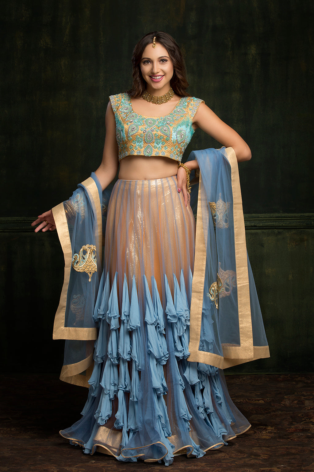 The Wave pool - Blue Wave Lehnga