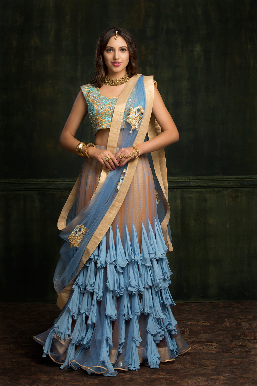 The Wave pool - Blue Wave Lehnga