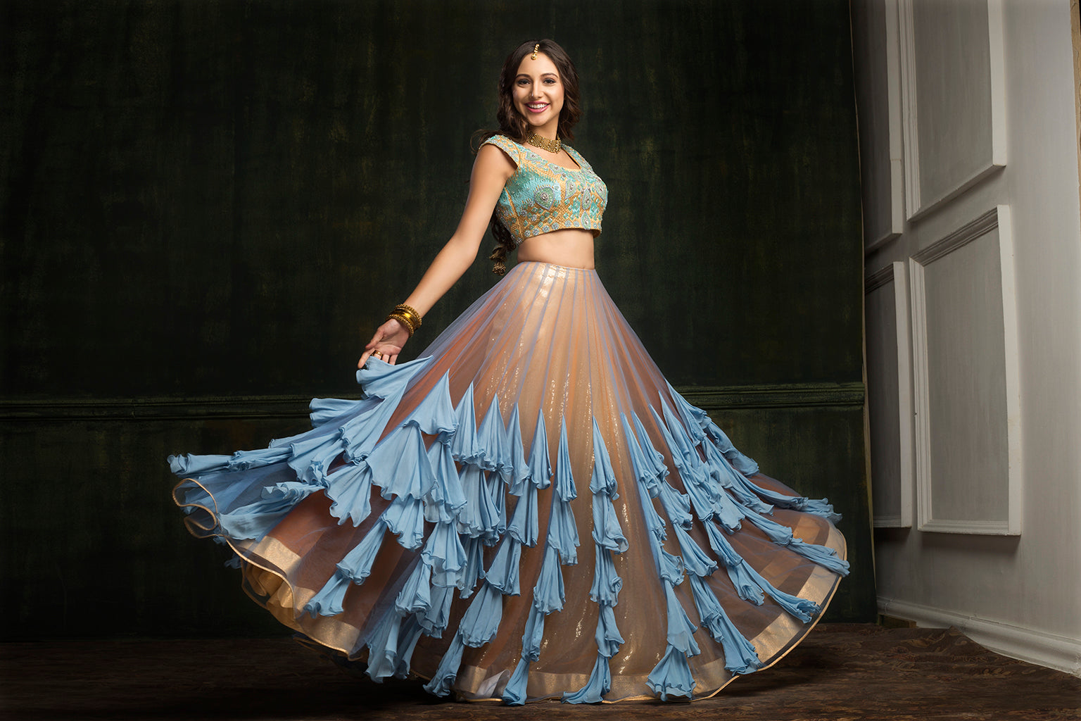 The Wave pool - Blue Wave Lehnga
