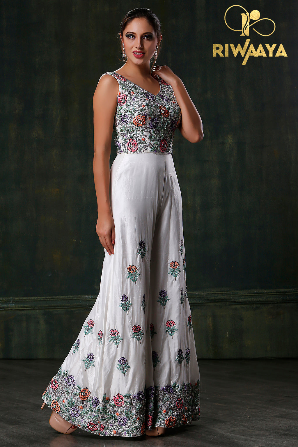 Flower Power - White handwork Jumpsuit