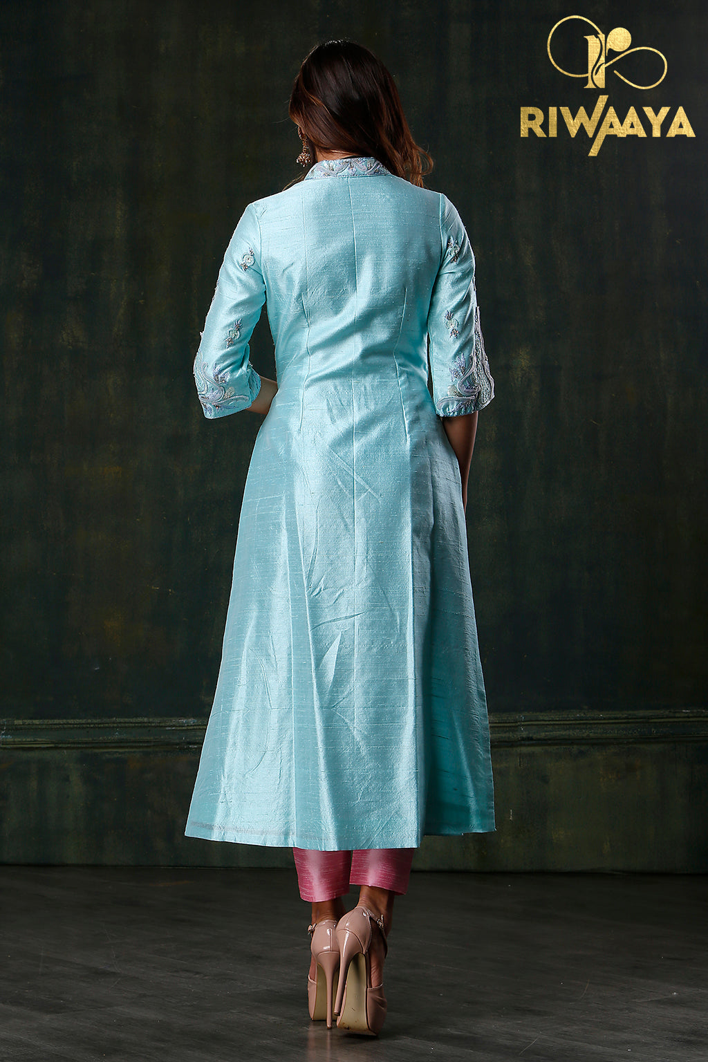 Pop Of Pastels - Pastel Kurta with pink pants