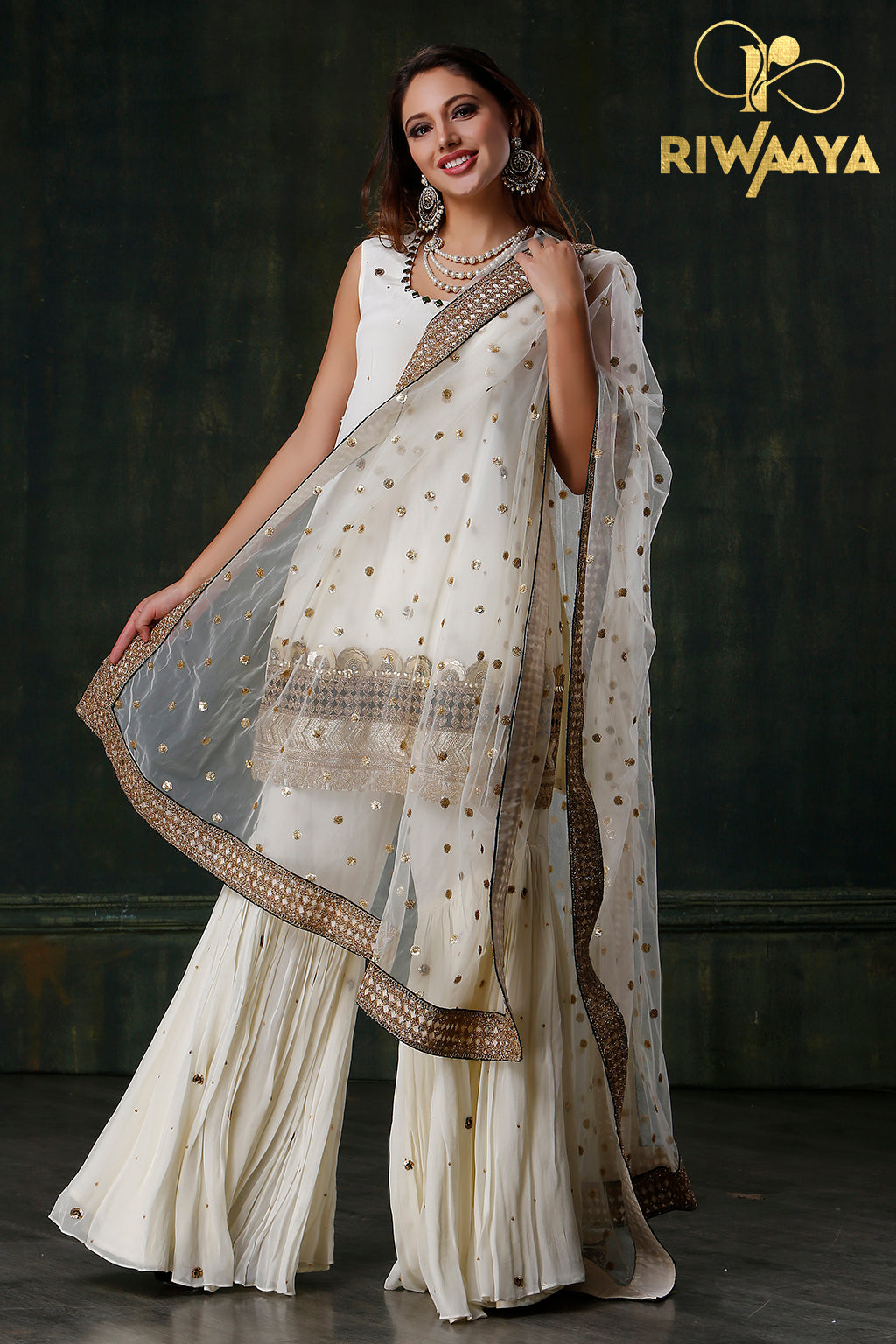 Sunehre Harf - White Shrara for Diwali