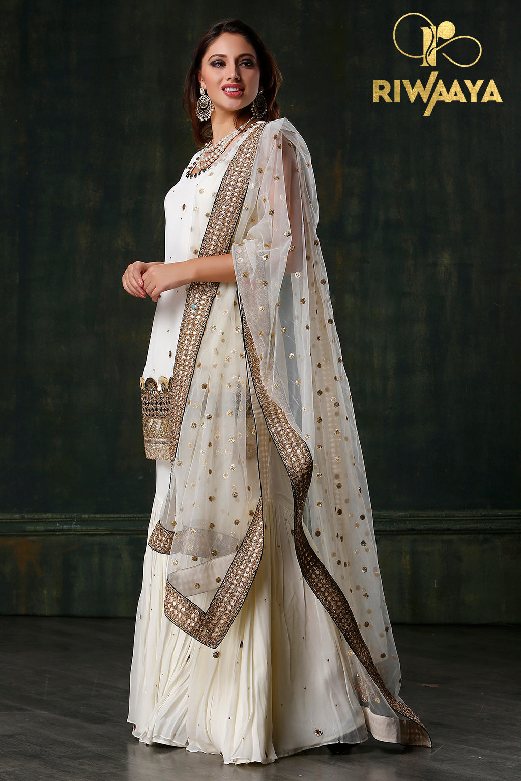 Sunehre Harf - White Shrara for Diwali